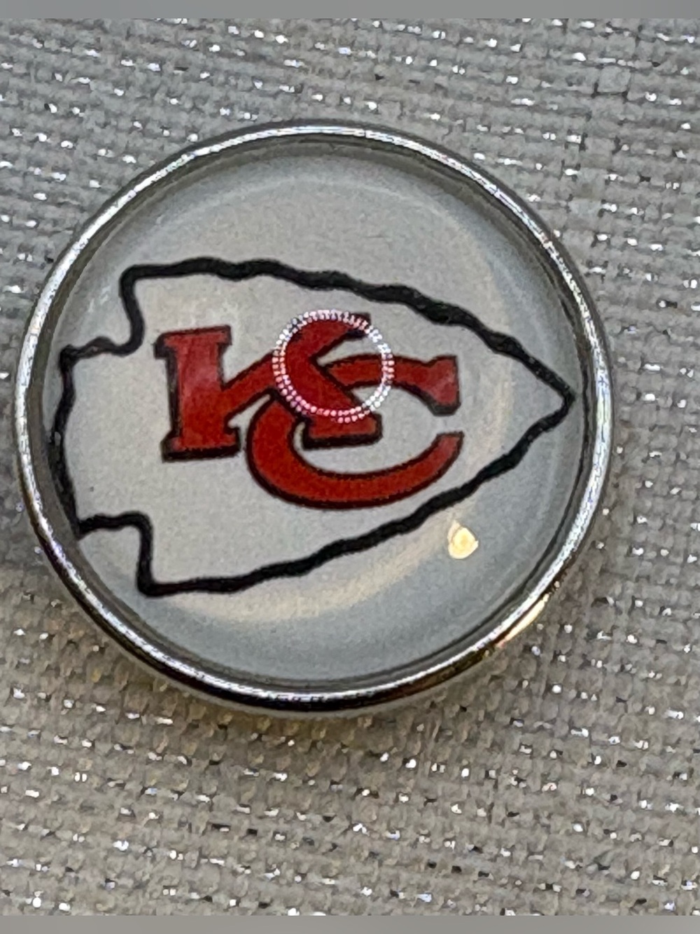 🏈Kansas City Chiefs Snap Button Charm